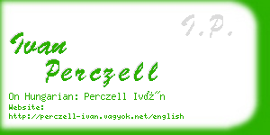 ivan perczell business card